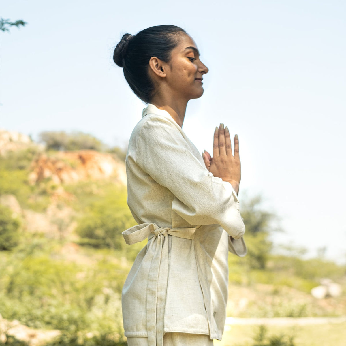 Dharma Matching Set - Women's Yoga Matching Set - Unbleached — view 6