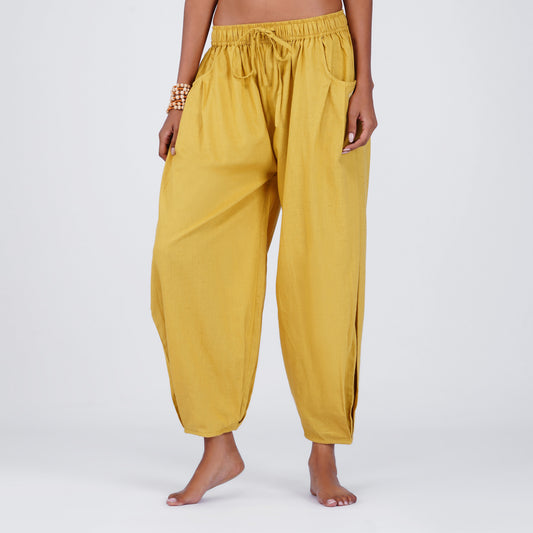 Soma Pant - Women's Cotton Yoga Pants - Yellow