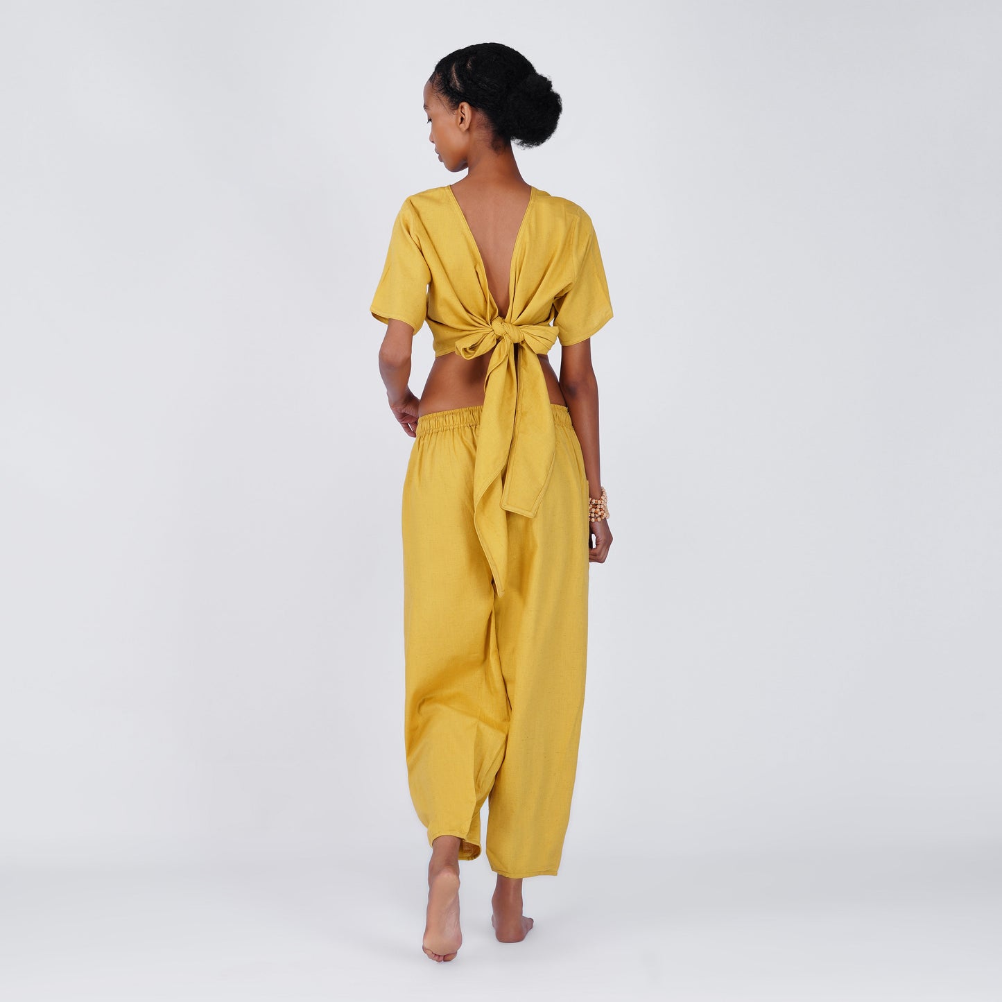 Soma Top - Women's Cotton Yoga Top - Yellow