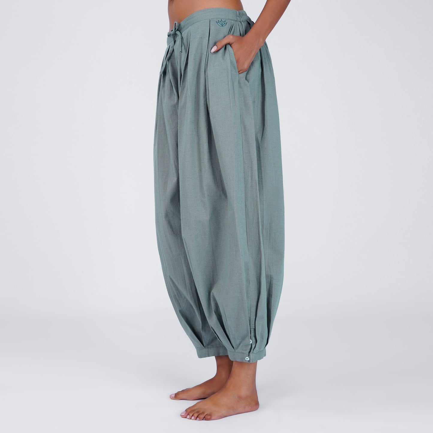 Chakra Pant - Women's Cotton Yoga Pants - Grey