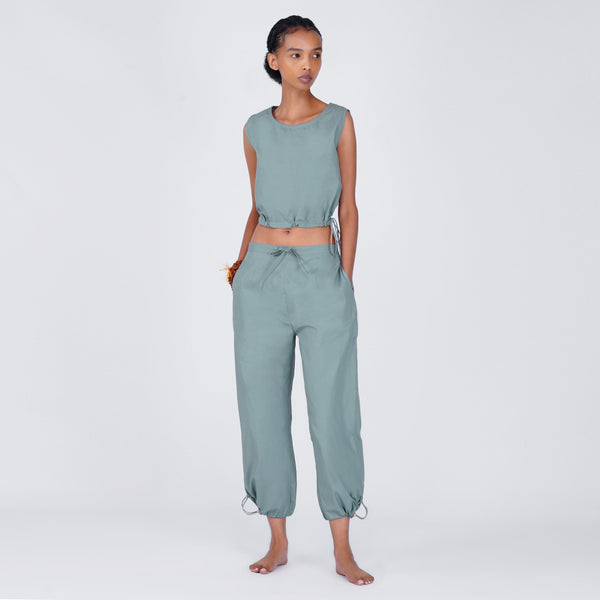 Ananda Matching Set - Women's Yoga Matching Set - Grey
