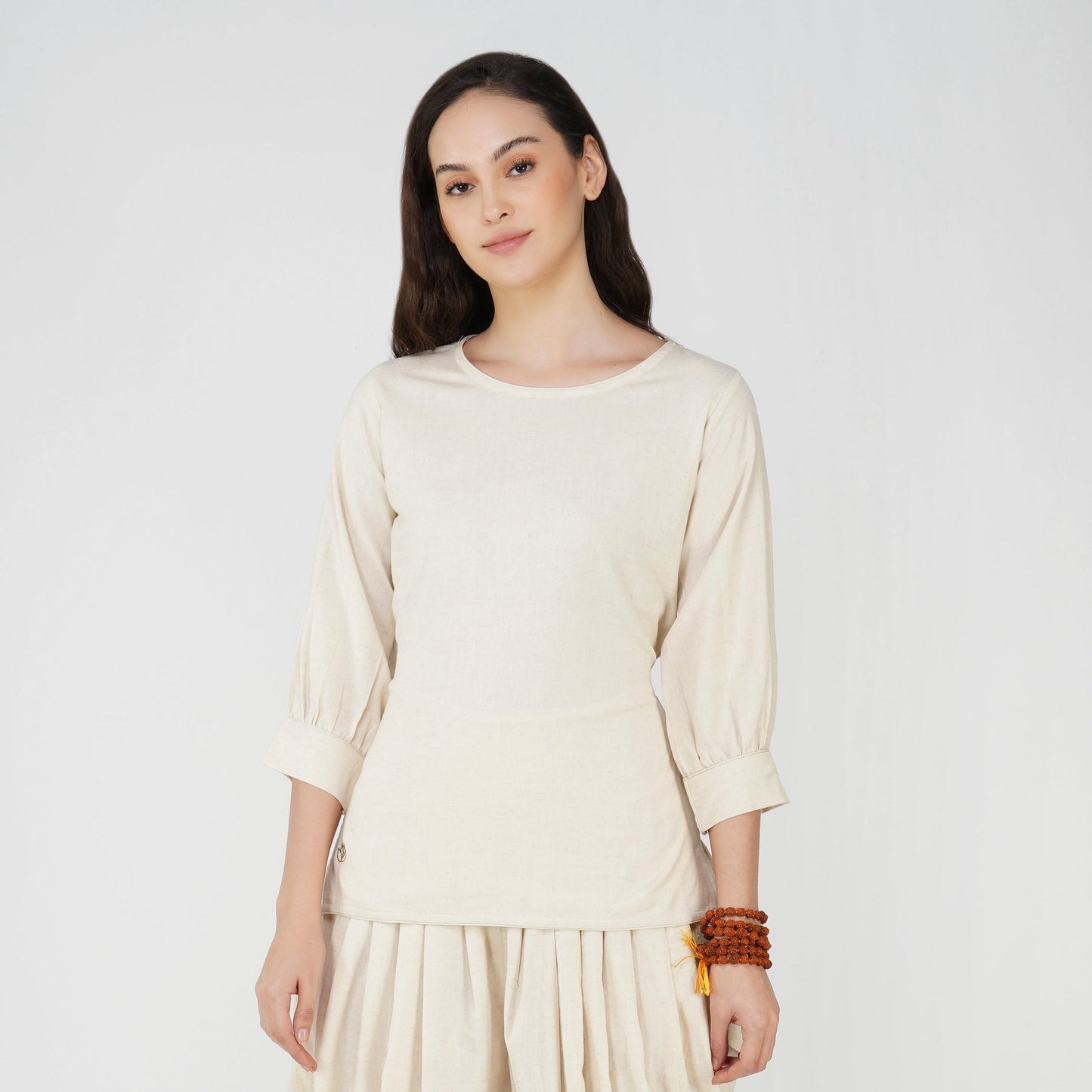 Buddhi Top - Women's Cotton Yoga Top - Unbleached