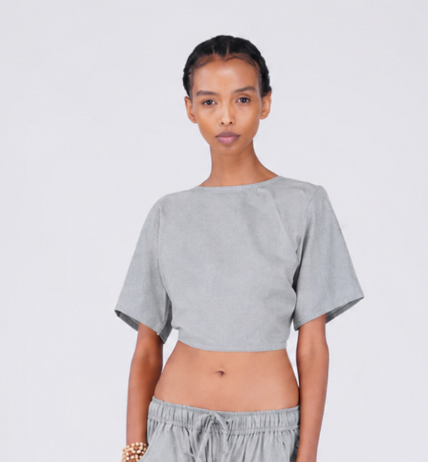 Soma Top - Women's Cotton Yoga Top - Grey