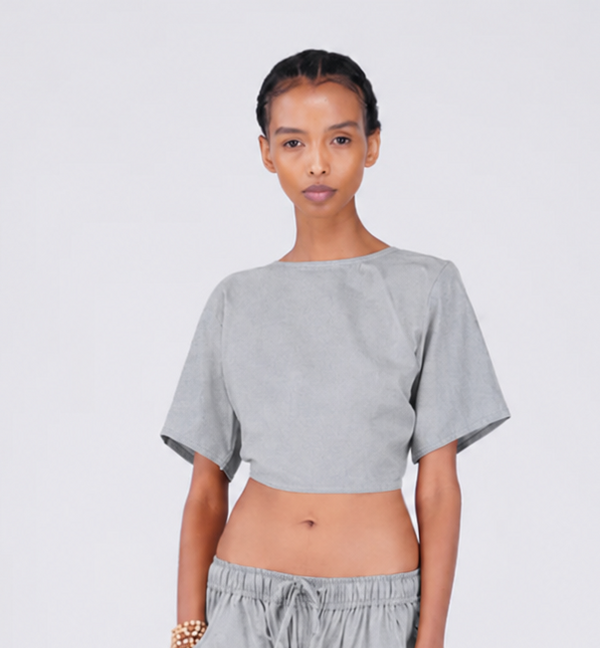 Soma Top - Women's Cotton Yoga Top - Grey