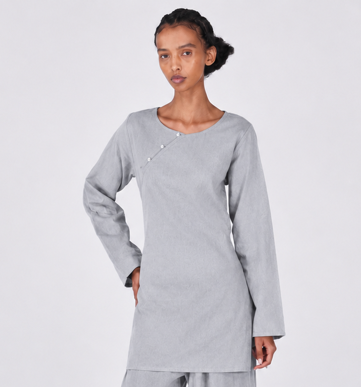 Tara Top - Women's Cotton Yoga Top - Grey