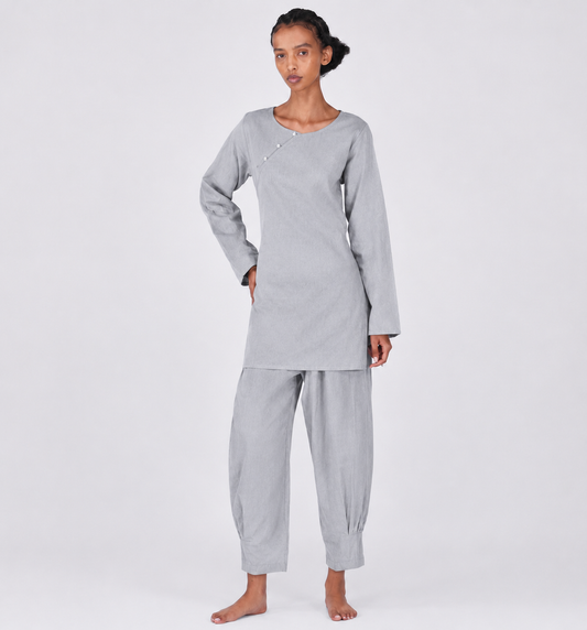 Tara Matching Set - Women's Yoga Matching Set - Grey