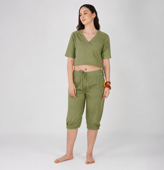 Apas Matching Set - Women's Yoga Matching Set - Green