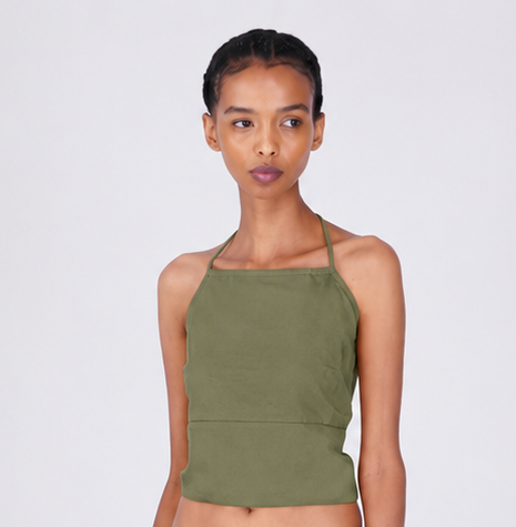 Akasha Top - Women's Cotton Yoga Top - Green