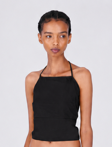 Akasha Top - Women's Cotton Yoga Top - Black