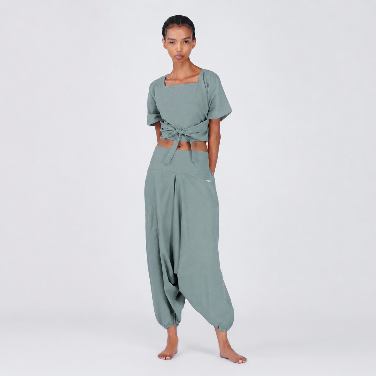 Shwet Matching Set - Women's Yoga Matching Set - Grey