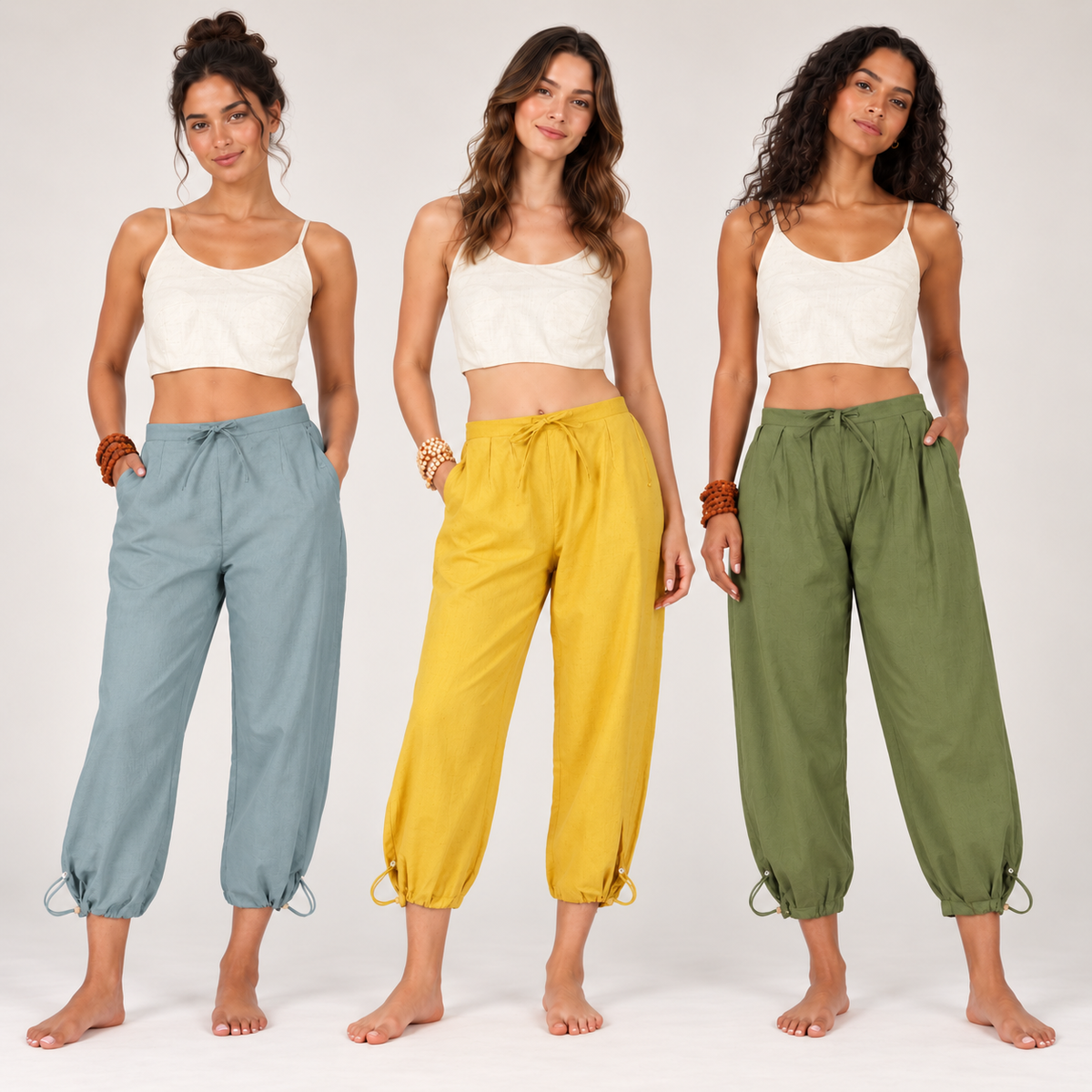 Ananda Yoga Pants - Set of 3 (Multi-colour Pack) — view 1