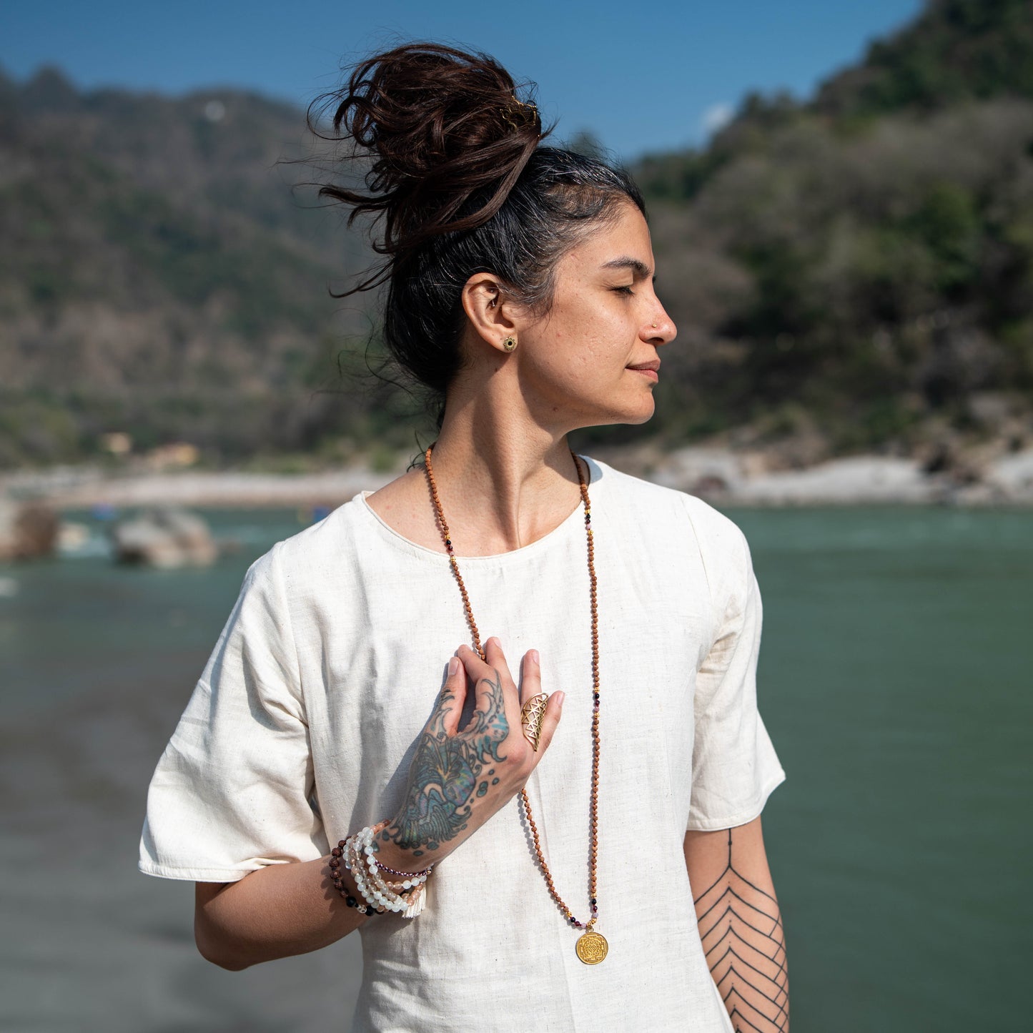 Chakra Top - Women's Cotton Yoga Top - Hand Block Printed