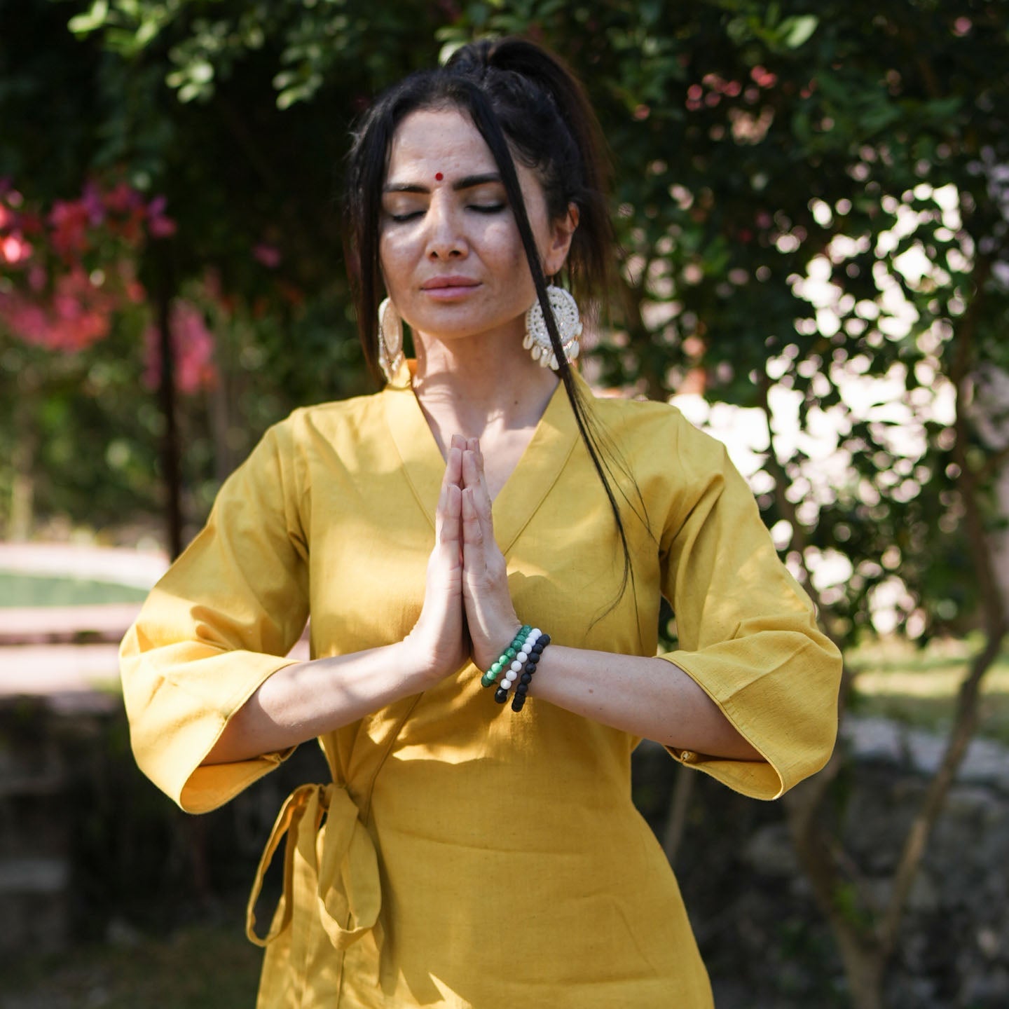 Dharma Top - Women's Cotton Yoga Top - Yellow