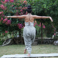 Akasha Top - Women's Cotton Yoga Top - Grey