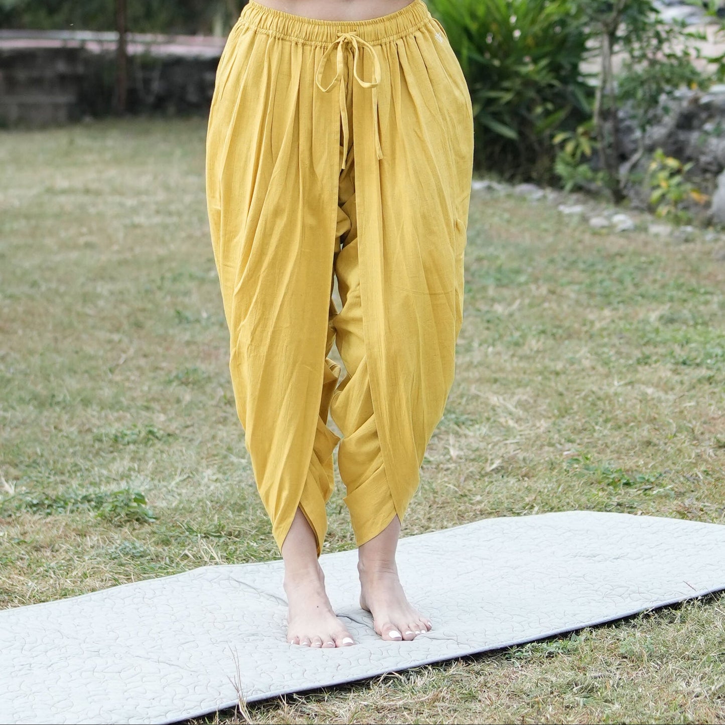 Akasha Pant - Women's Cotton Yoga Pants - Yellow