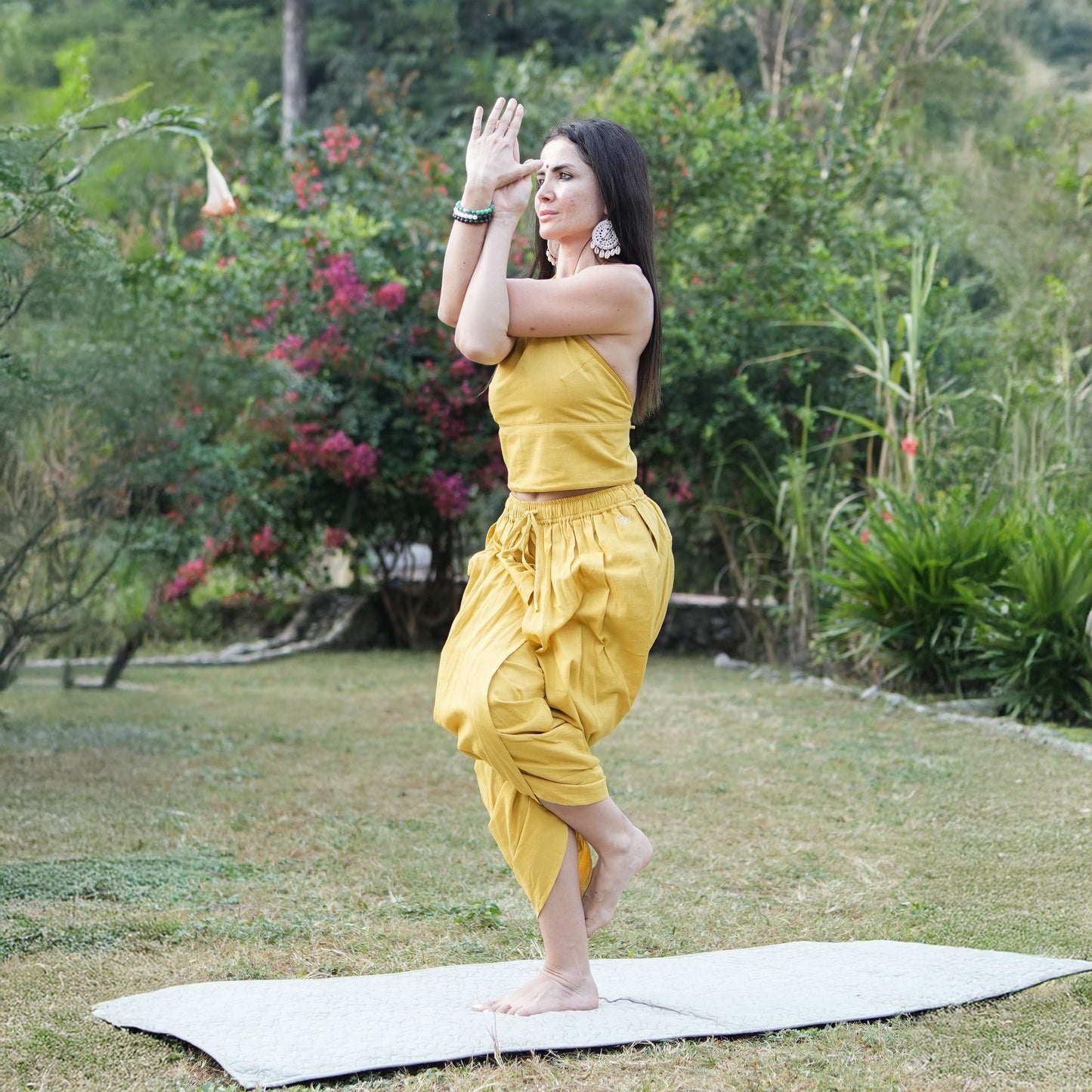 Akasha Pant - Women's Cotton Yoga Pants - Yellow