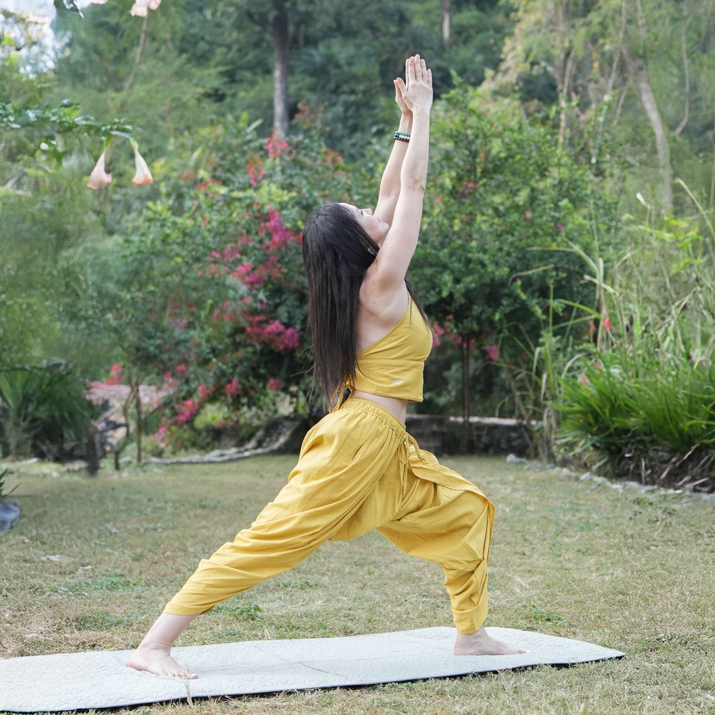 Akasha Top - Women's Cotton Yoga Top - Yellow