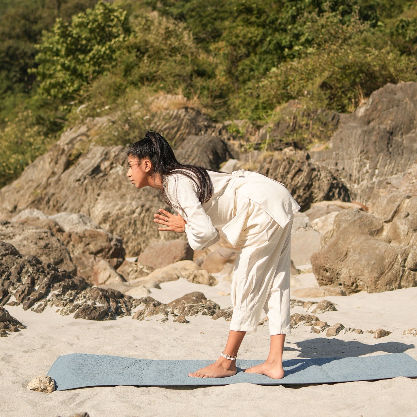 Tara Matching Set - Women's Yoga Matching Set - Unbleached