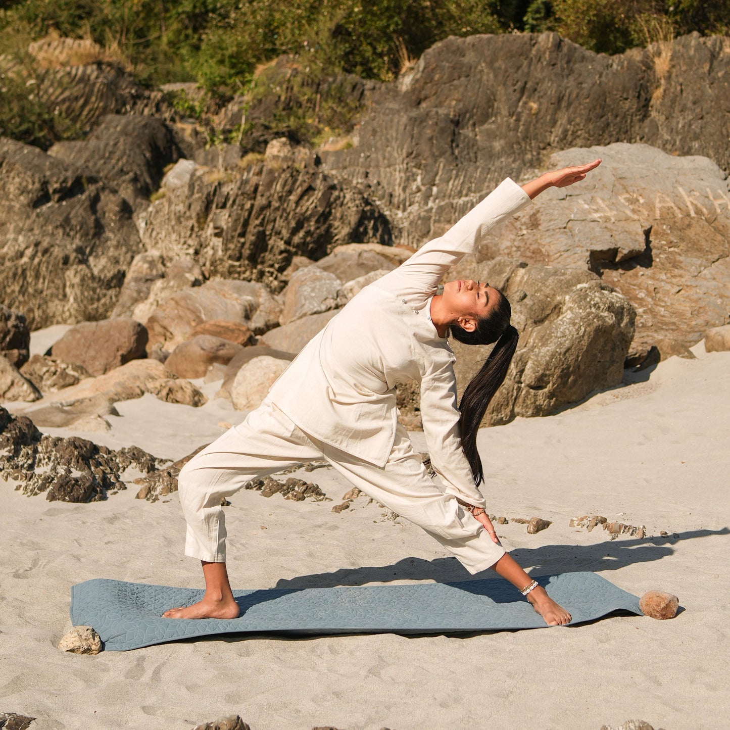 Tara Pant - Women's Cotton Yoga Pants - Unbleached
