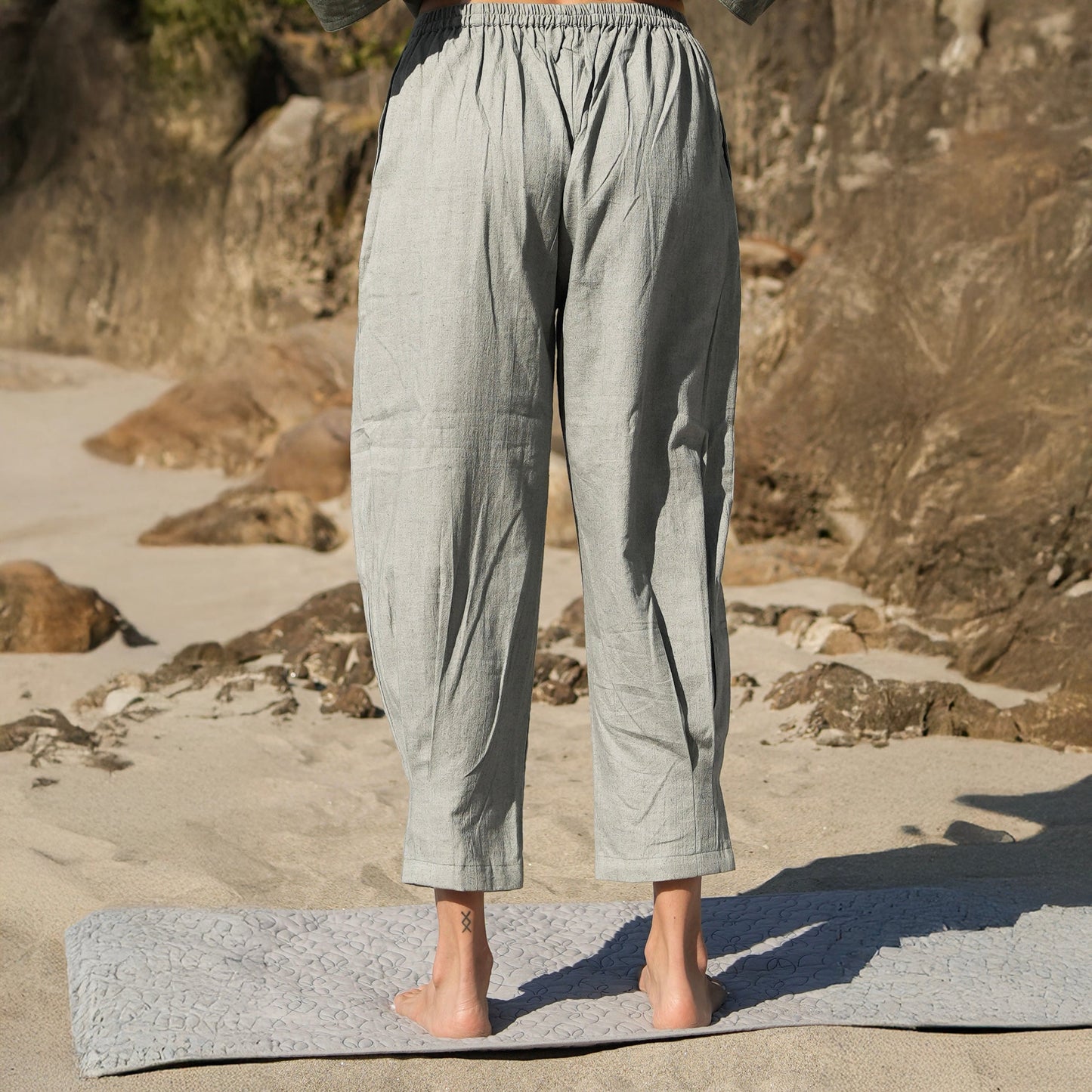 Tara Pant - Women's Cotton Yoga Pants - Grey