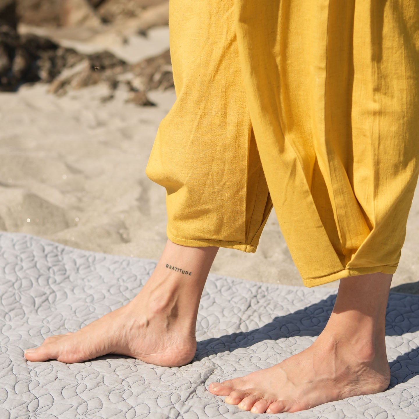 Soma Pant - Women's Cotton Yoga Pants - Yellow