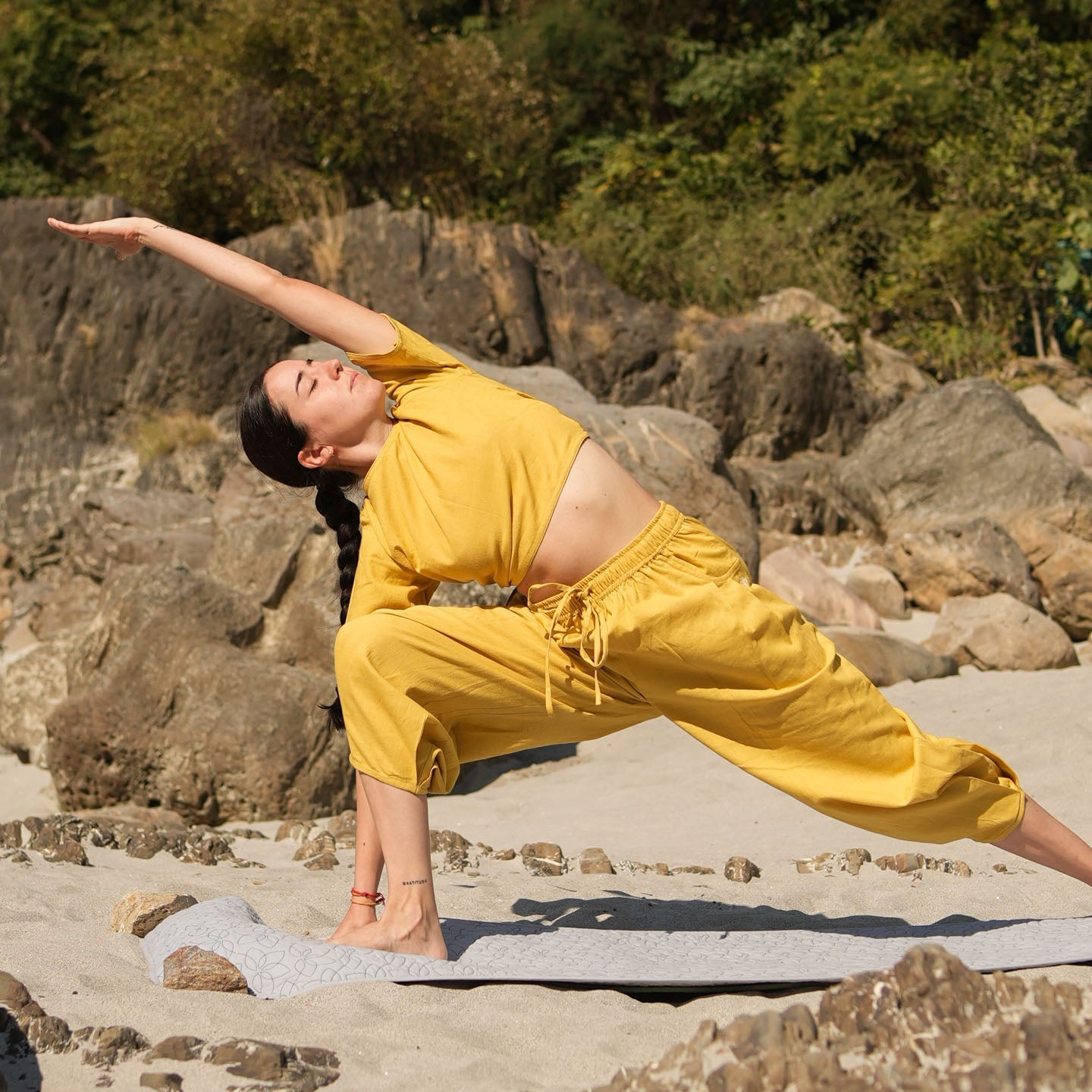 Soma Pant - Women's Cotton Yoga Pants - Yellow