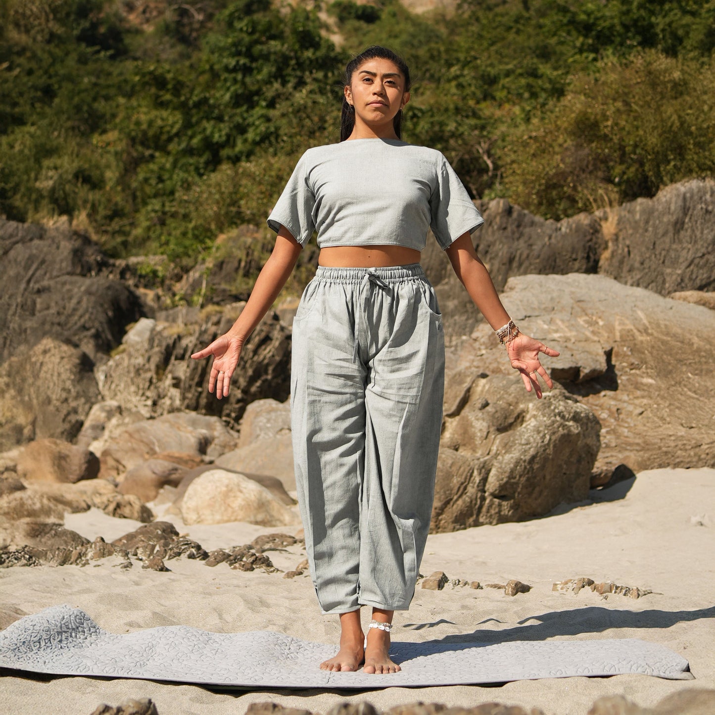 Soma Matching Set - Women's Yoga Matching Set - Grey