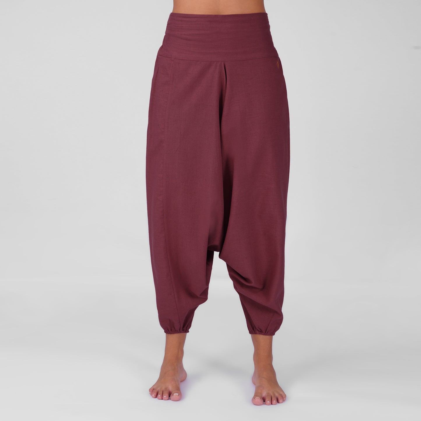 Women 100% Cotton Zero Waste Cotton Yoga Pants -Shwet - Rose Pink
