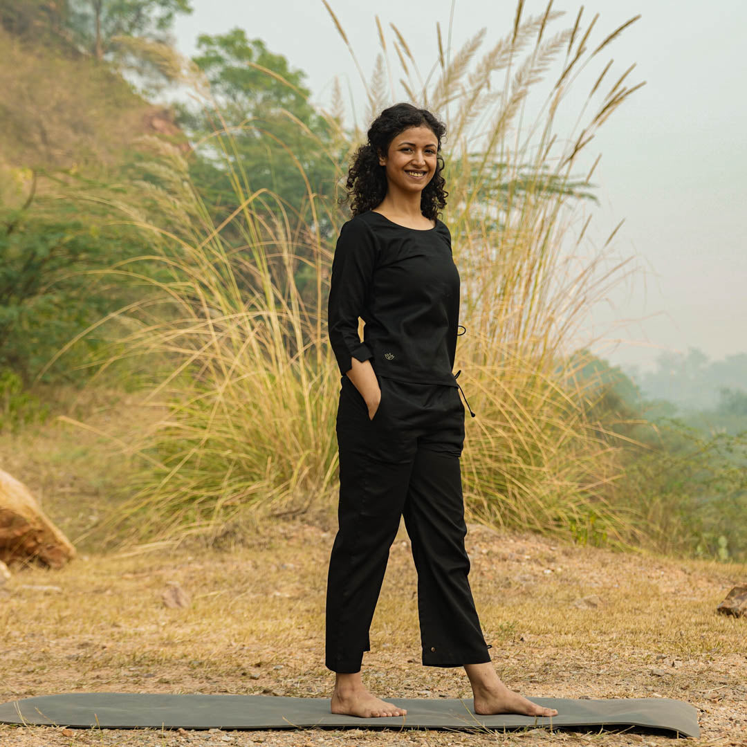 Chandra Matching Set - Women's Yoga Matching Set - Black