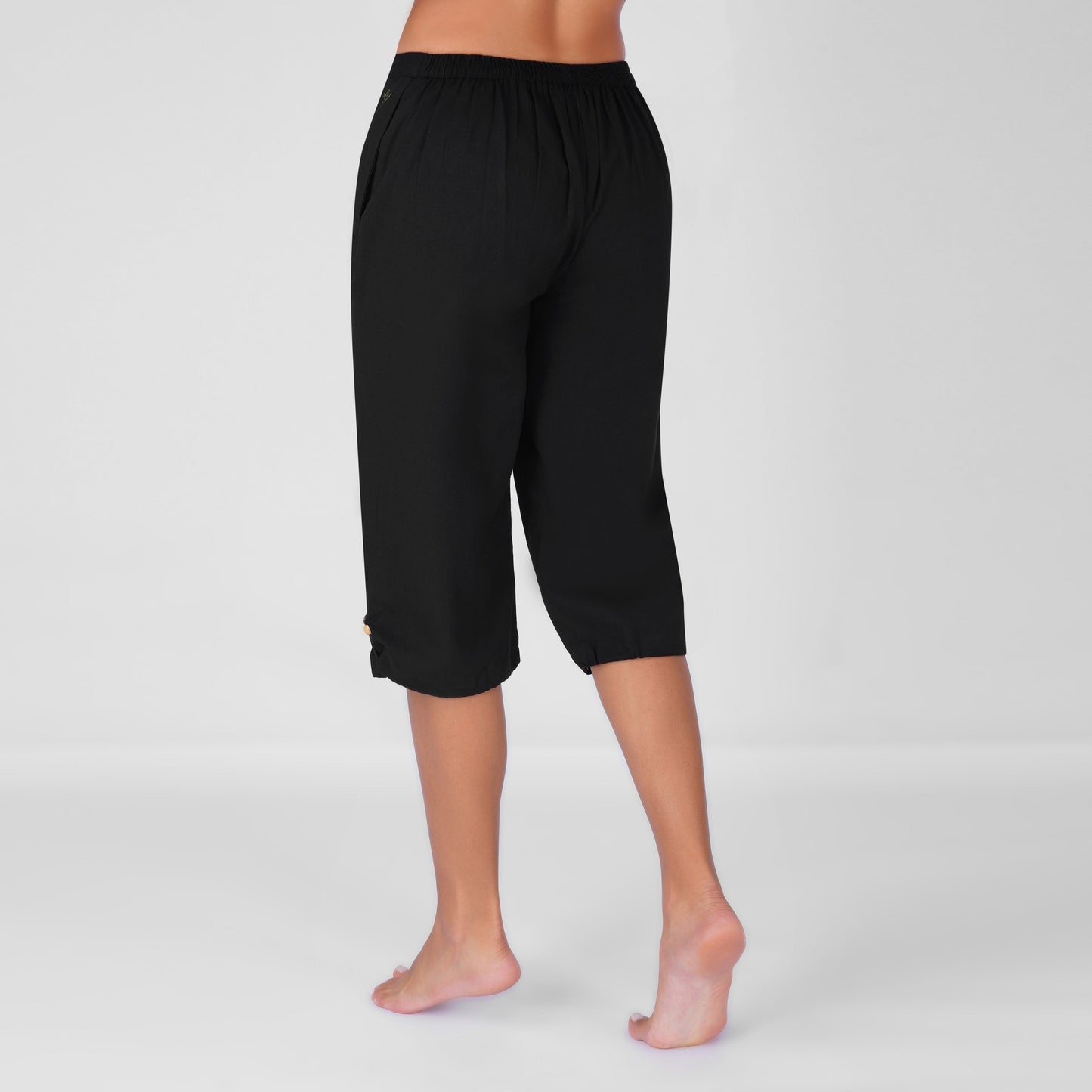 Women 100% Cotton Yoga Pants and Yoga Top - Prana Set - Black