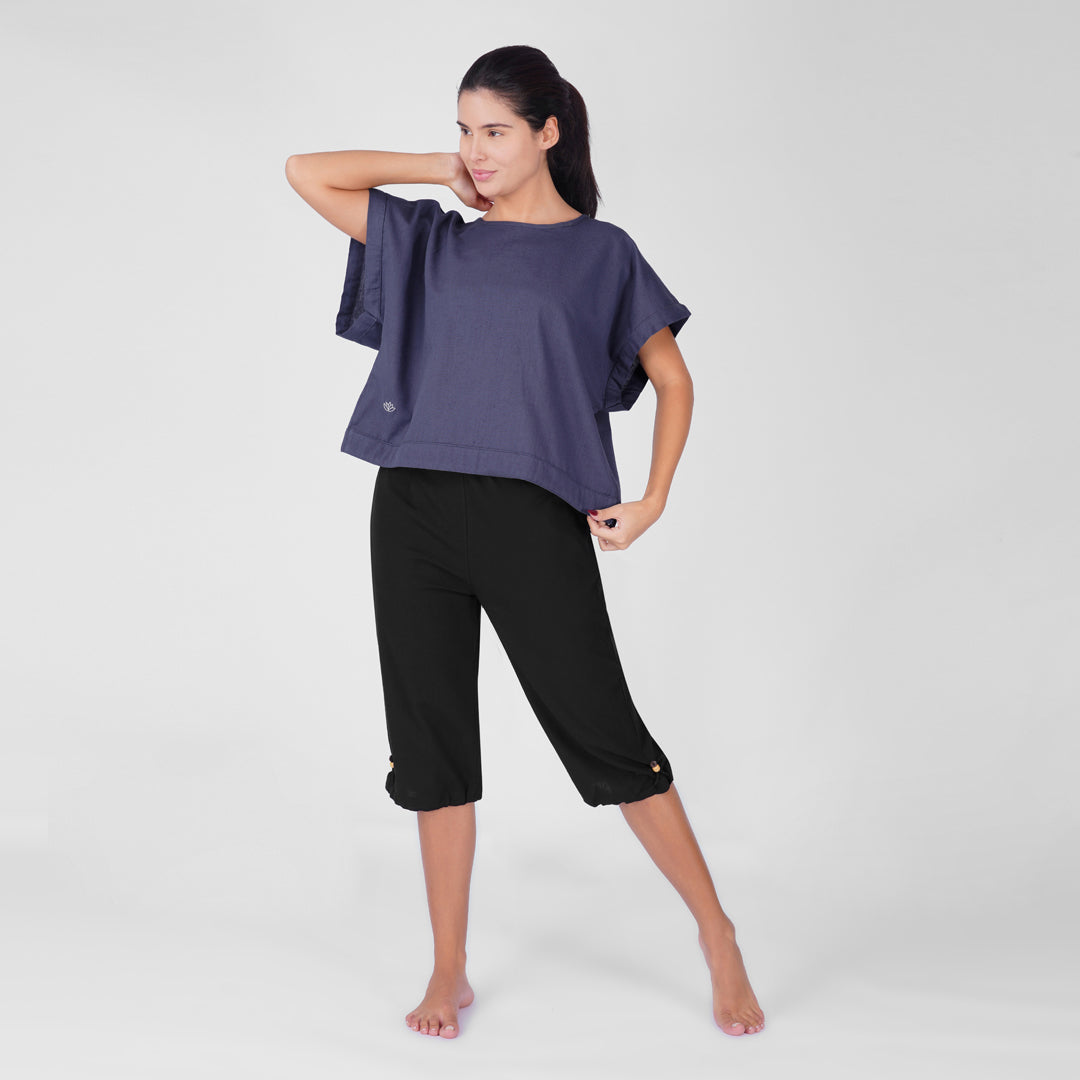 Shwet Pant - Women's Cotton Yoga Pants - Yellow