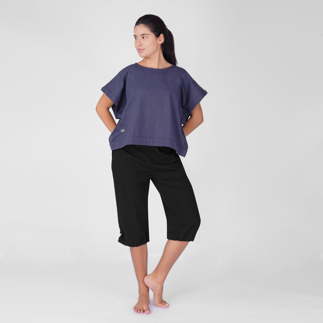 Shwet Pant - Women's Cotton Yoga Pants - Yellow
