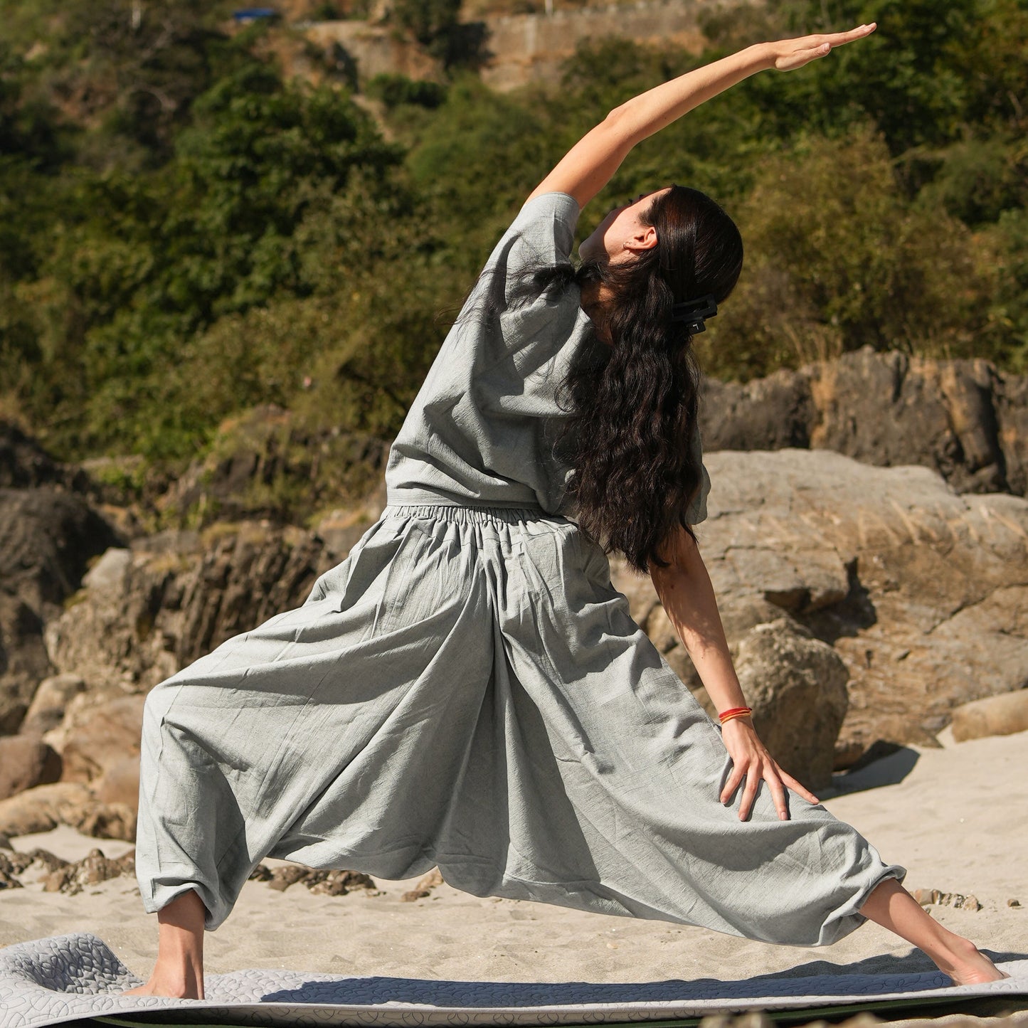 Shwet Matching Set - Women's Yoga Matching Set - Grey