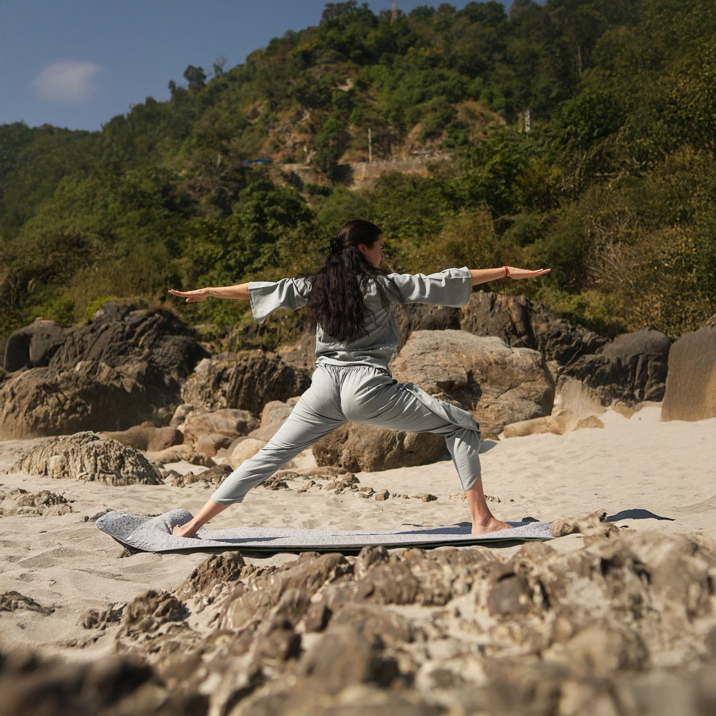 Surya Matching Set - Women's Yoga Matching Set - Grey