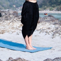 Women Cotton Yoga Pants Black -Akasha |AKISO