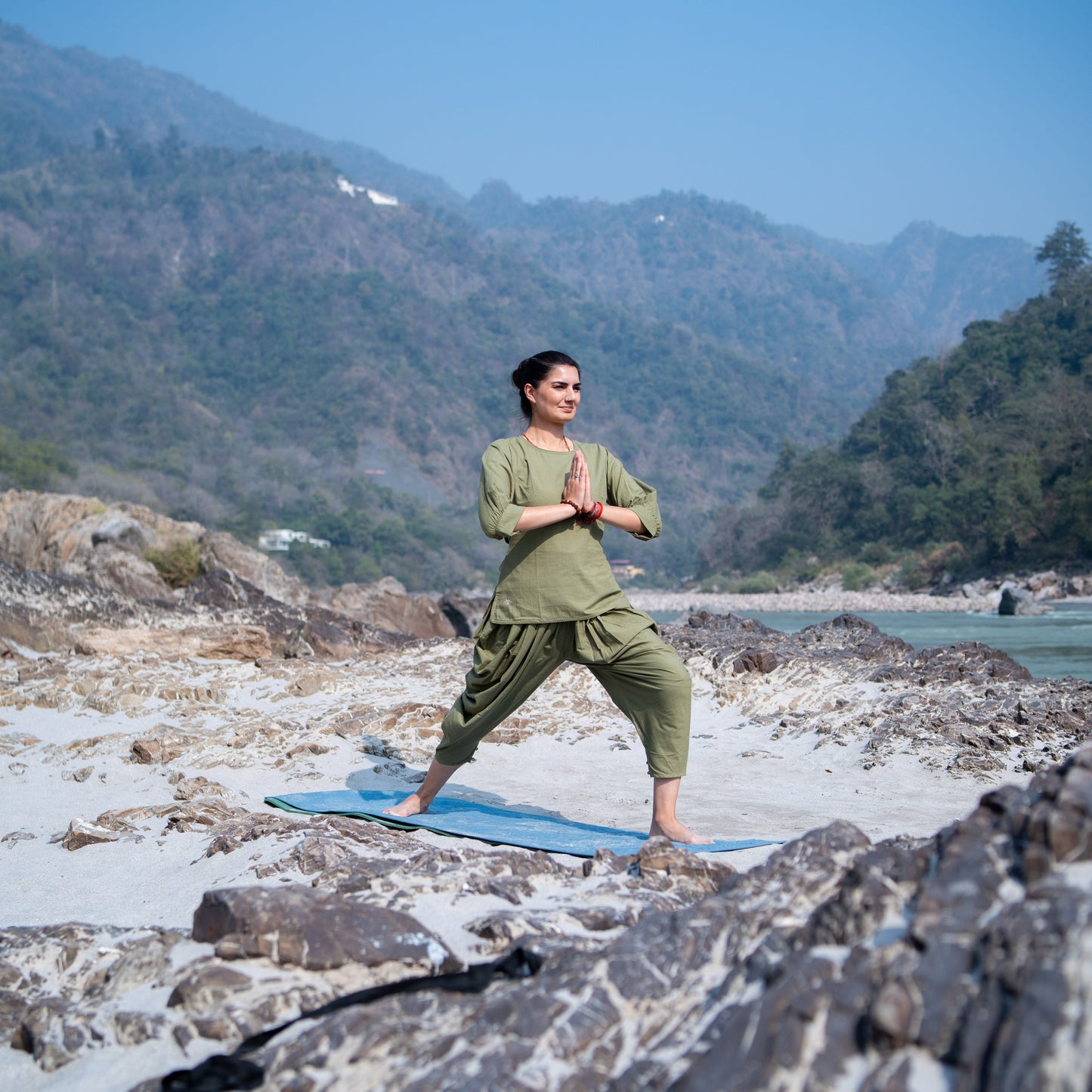 Buddhi Top - Women's Cotton Yoga Top - Green
