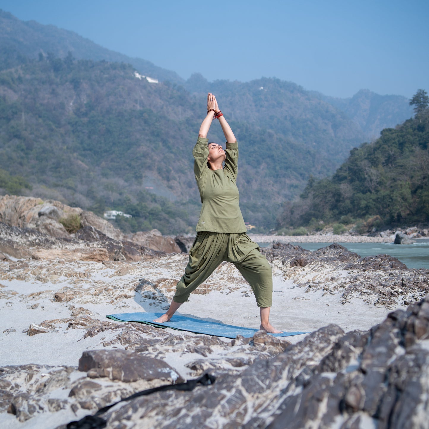 Buddhi Top - Women's Cotton Yoga Top - Green