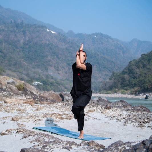 Men Yoga Pants and Yoga Top Set Black |AKISO