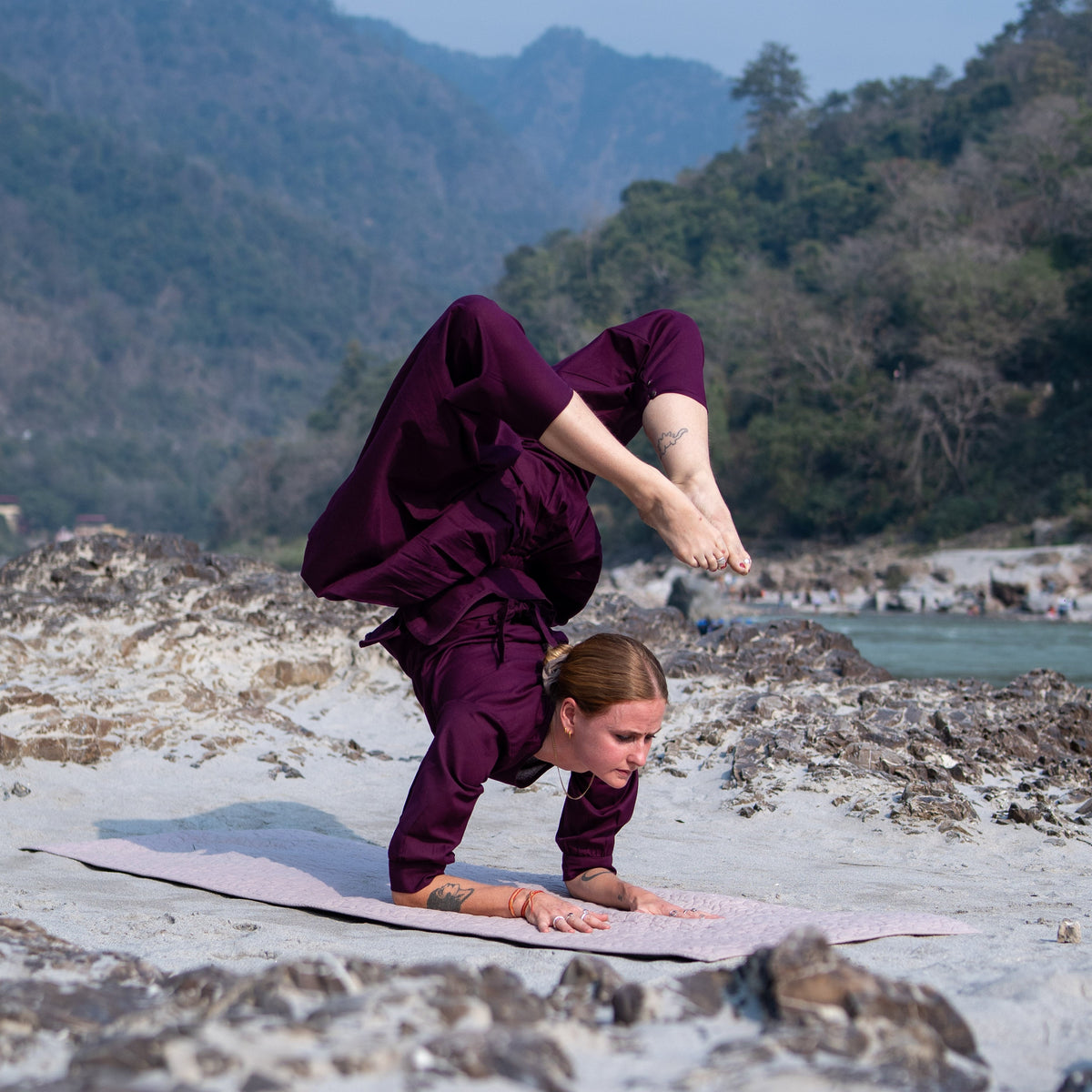 Buddhi Top - Women's Cotton Yoga Top - Purple