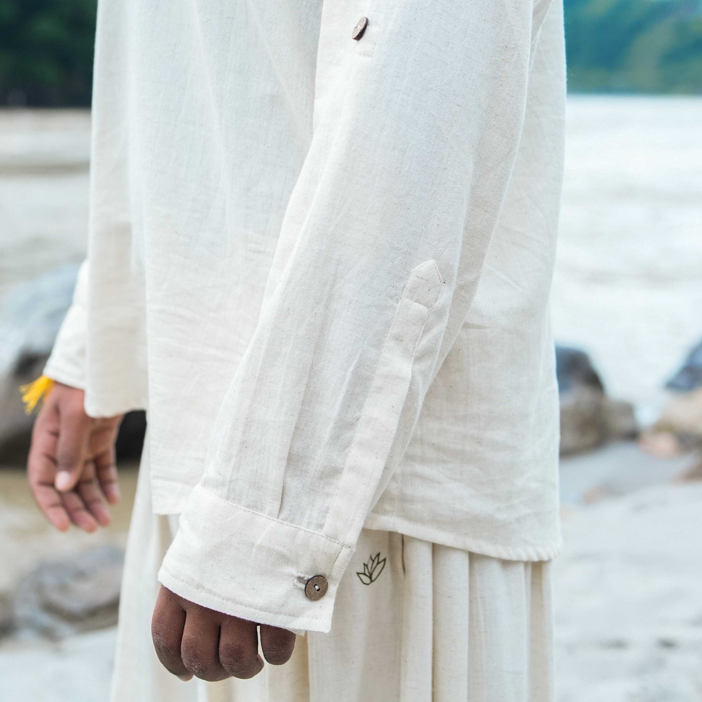 Prithvi Matching Set - Men's Yoga Matching Set - Unbleached