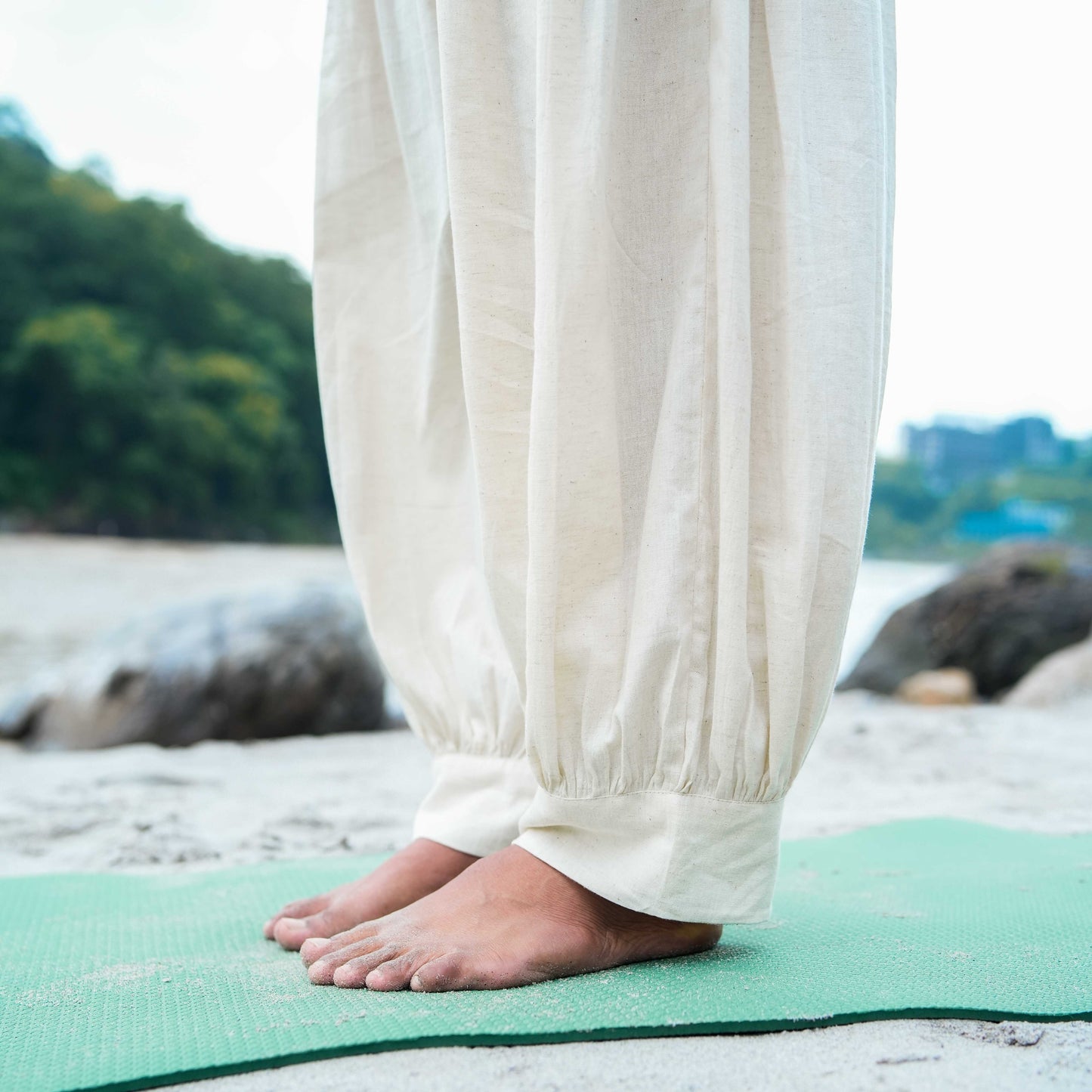 Prithvi Pant - Men's Cotton Yoga Pants - Unbleached