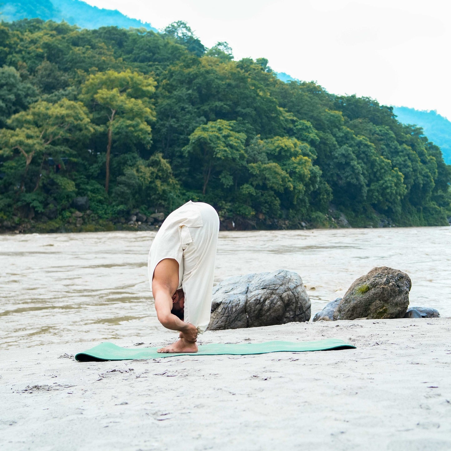 Tejas Pant - Men's Cotton Yoga Pants - Unbleached