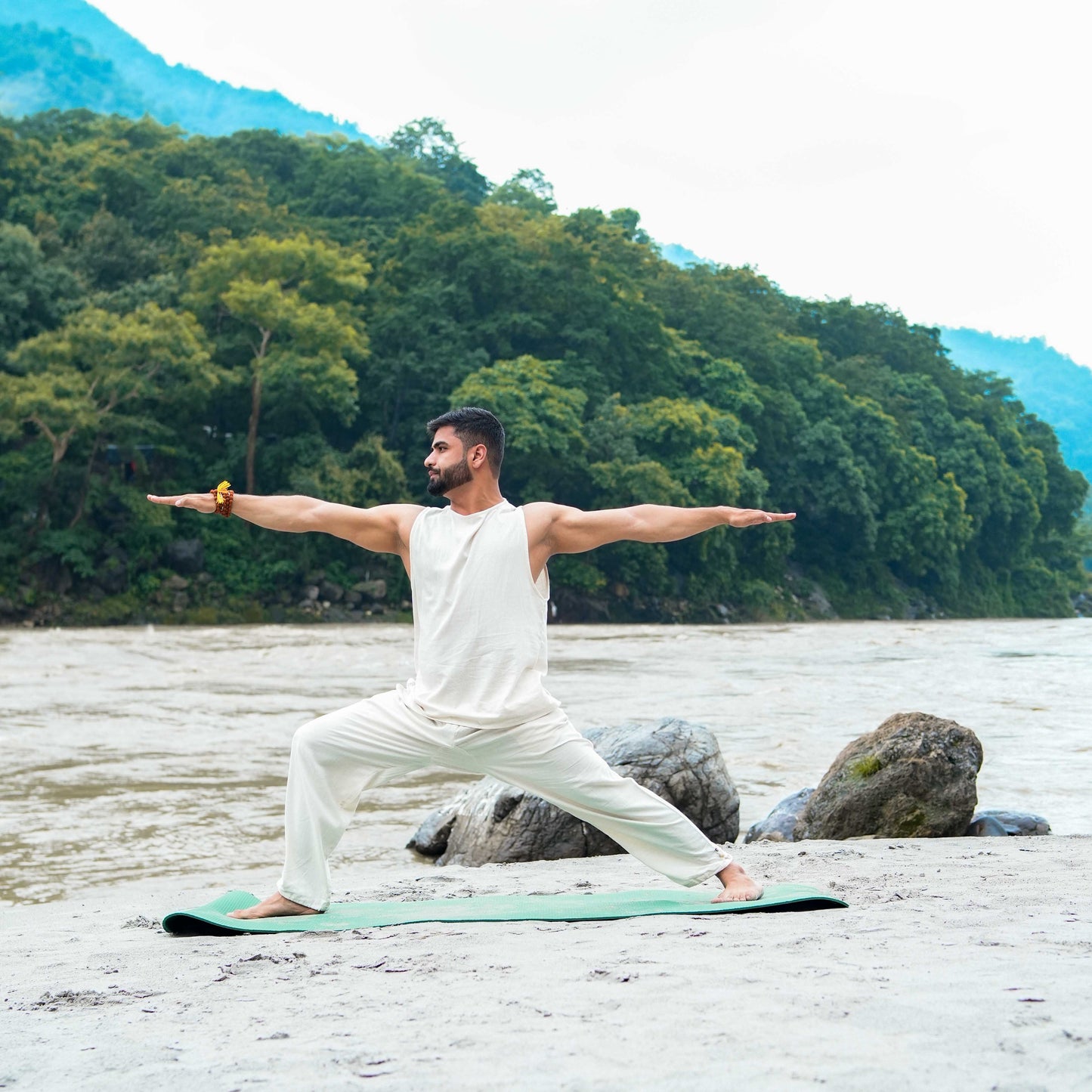 Tejas Matching Set - Men's Yoga Matching Set - Unbleached