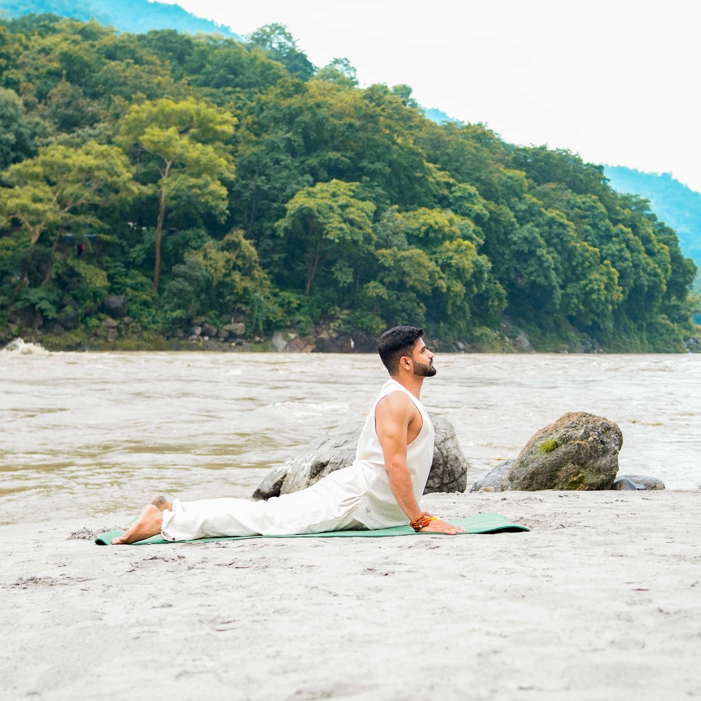 Tejas Matching Set - Men's Yoga Matching Set - Unbleached