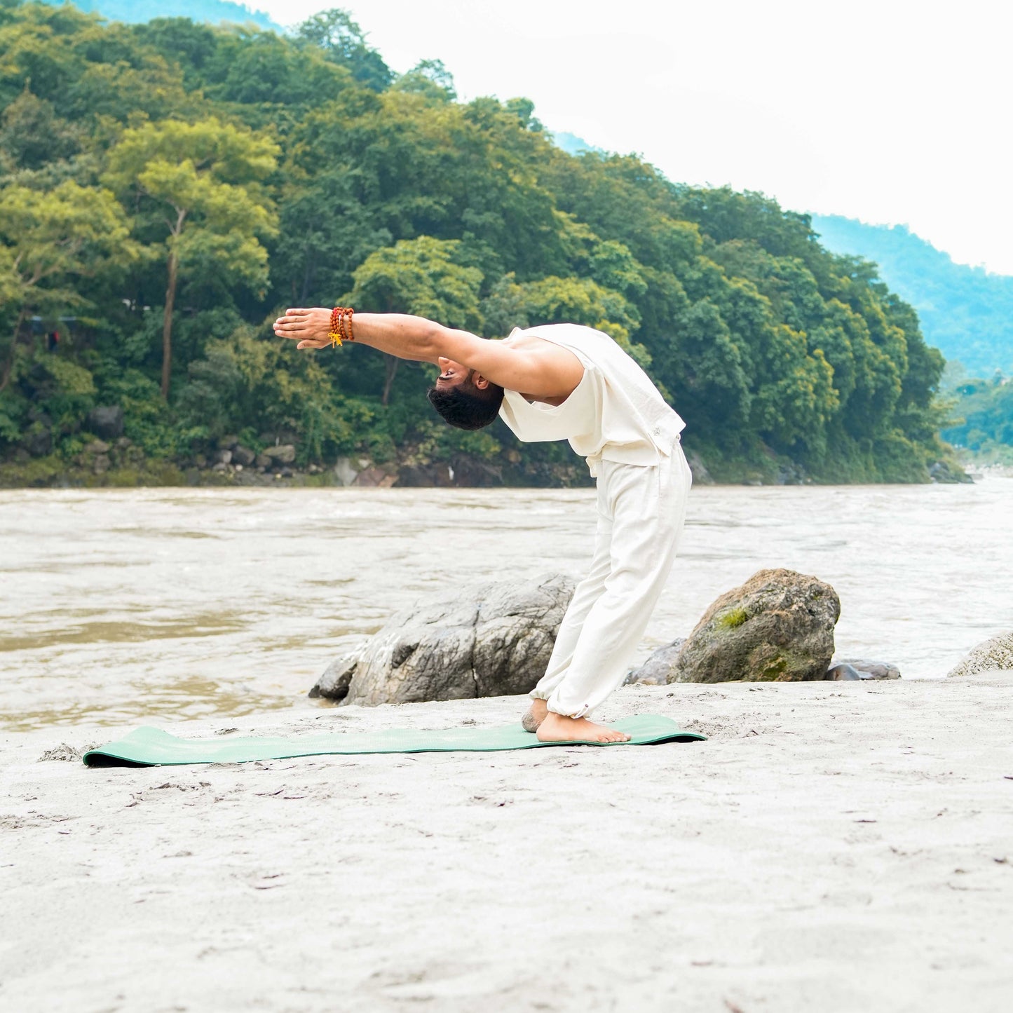 Tejas Top - Men's Cotton Yoga Top - Unbleached