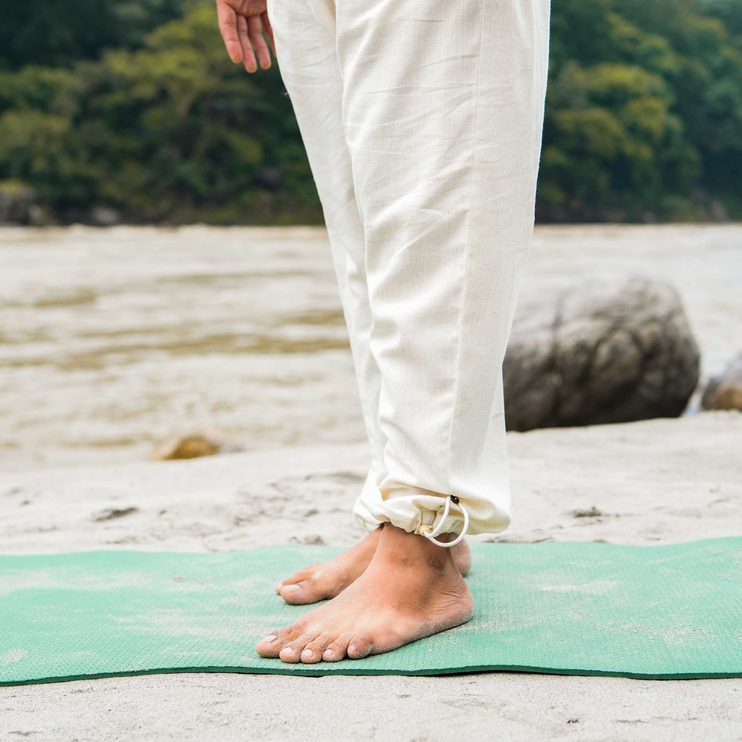 Tejas Pant - Men's Cotton Yoga Pants - Unbleached