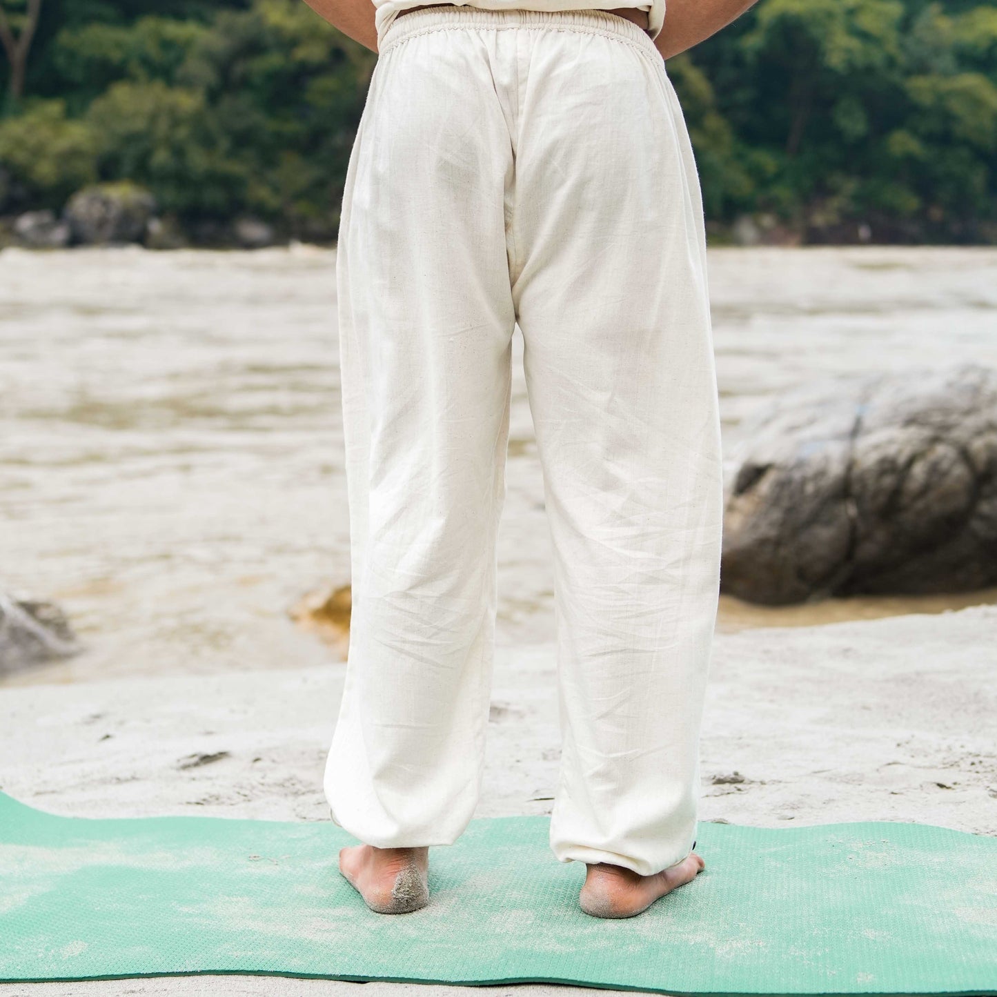 Tejas Pant - Men's Cotton Yoga Pants - Unbleached