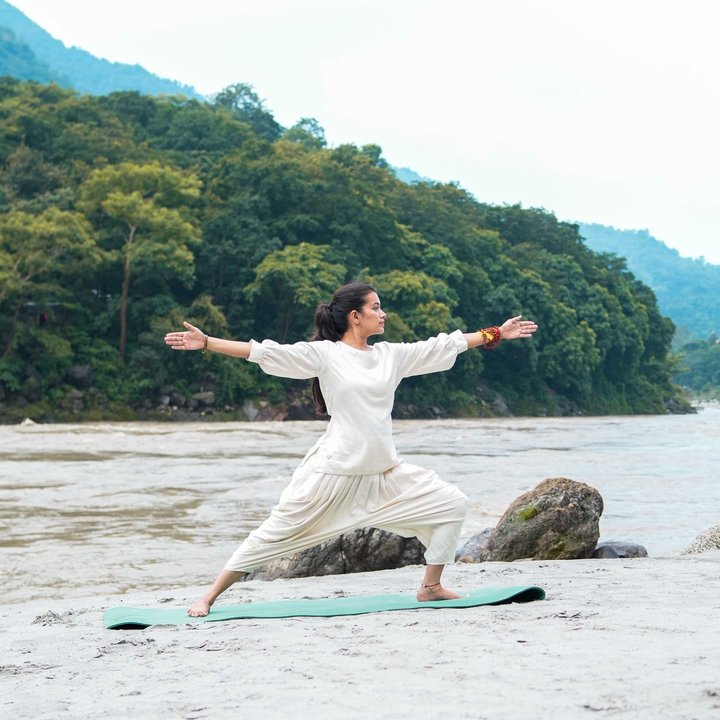 Buddhi Pant - Women's Cotton Yoga Pants - Unbleached