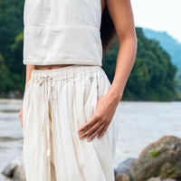 Akasha Top - Women's Cotton Yoga Top - Unbleached