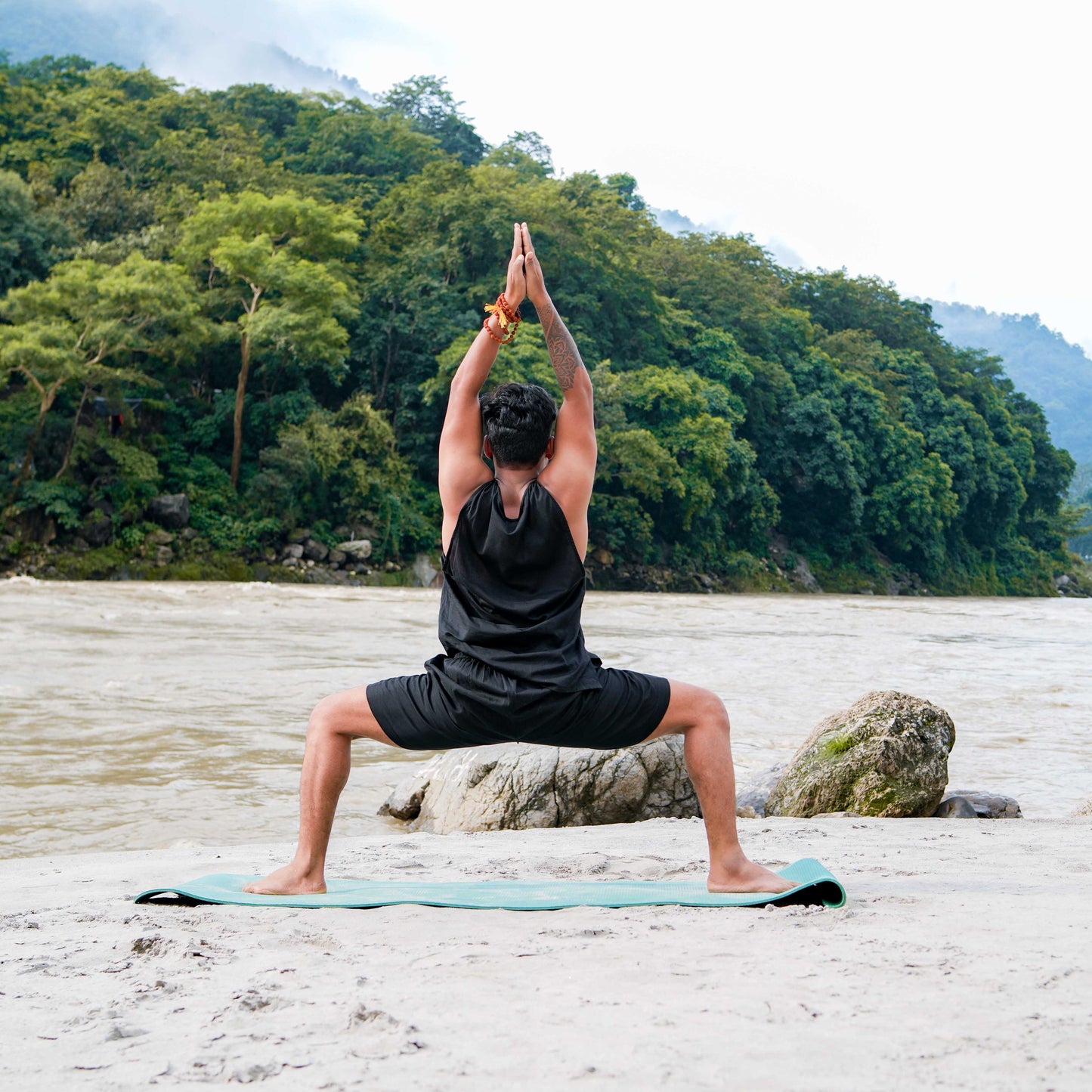 Vayu Matching Set - Men's Yoga Matching Set - Black
